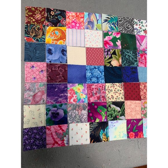 126 Precut 2" Cotton Fabric Squares Assorted Floral Prints Quilting Sewing Craft - Picture 2 of 5